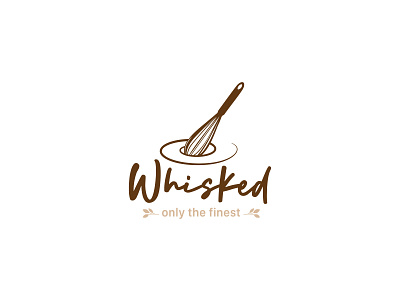 Whisked Logo brand branding chocolate concept cookies eclair logo logo inspiration logodesign vector whisk whisked
