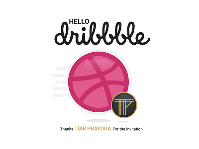 Hello Dribbble debut firs shot first invitation logo thanks