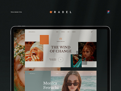 Orabel Web & Mobile UI Kit fashion figma kit mobile orange pages psd style templates ui web website