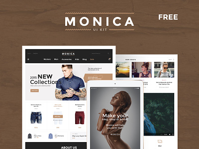 Monica UI Kit free Sample creative free kit sample ui web design