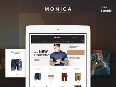 Monica UI Kit - Free Sample creative free kit monica psd sample ui