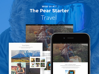 The Pear - Travel evatheme kit psd style template the pear travel ui