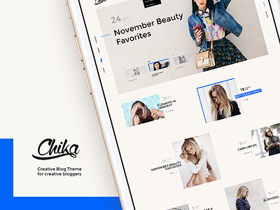 Chicka blog clean creative fashion modern style theme travel wordpress wp