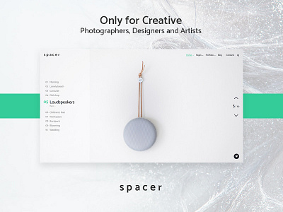 Spacer Photographer Theme artist creative design photo photographer style theme wordpress wp