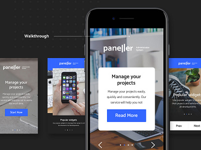 Paneller iOS UI Kit - SALE! evatheme ios mobile screens templates ui kit