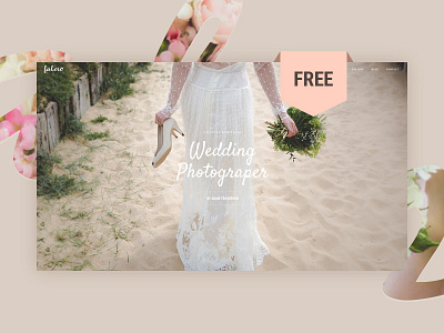 Falero Free WordPress Theme photo photographer site template theme website wedding wp