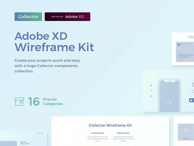 Collector Wireframe Web Kit