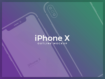Free Outline iPhone X Mockup iphonex mockup outline template vector