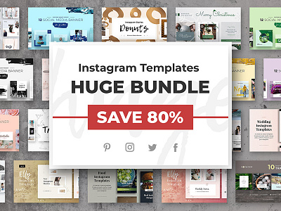 Instagram Templates HUGE BUNDLE