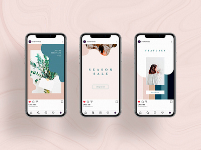 Solveig Collection banners collection facebook instagram media pack pinterset social templates