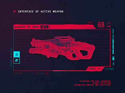 Weapon selection ammo game gun interace ui weapon