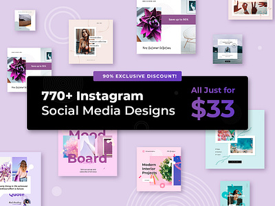 Instagram Designs Bundle bundle design instagram instagram stories photoshop psd social socialmedia templates