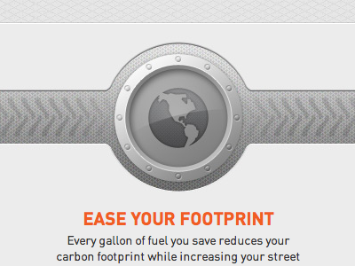 Ecodriving Footprint Graphic circle earth eco gauge