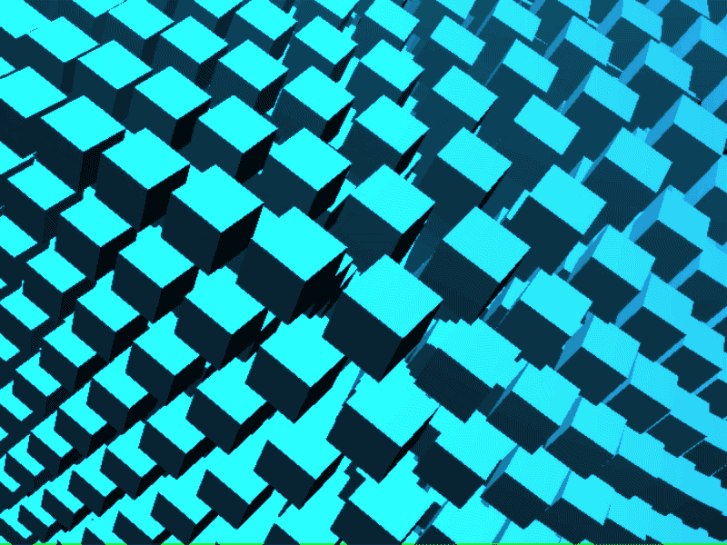 One Thousand Blue Cubes 3d cubes math threejs whoa