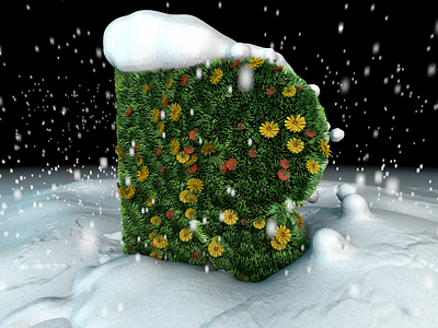 36 Days of Type - R 36days r 36daysoftype c4d cinema gotham grass hair snow