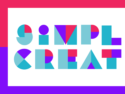 Simple Creature Branding / Lettering Exploration branding bright geometric lettering