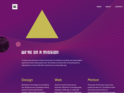 On a Mission gsap interactive two.js uianimation webdesign