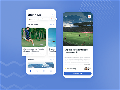 Sports News App app branding de design graphic design illustration logo ui ux vector