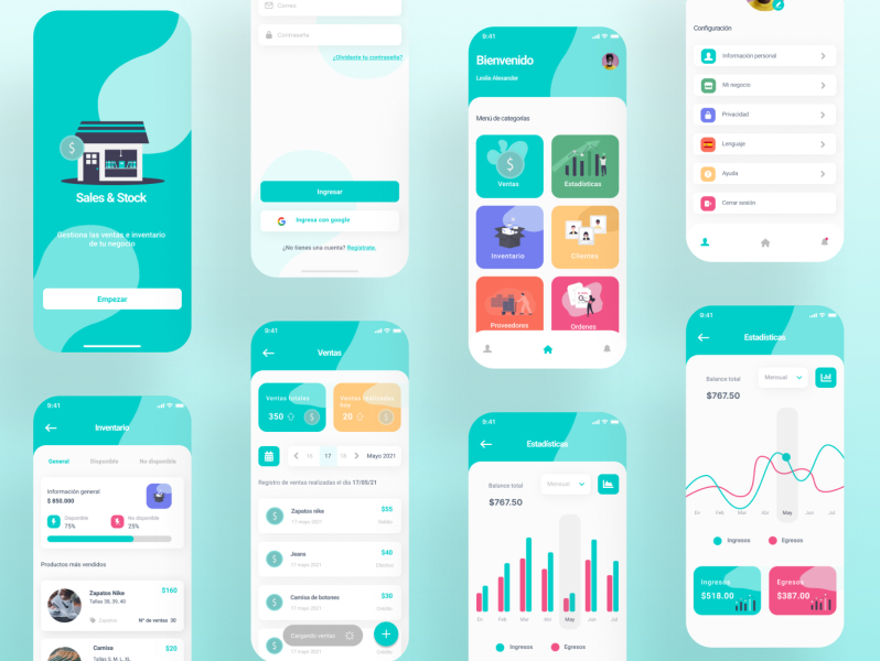 Sales & Stock | Inventory Management App by Mariannys Caraballo on Dribbble
