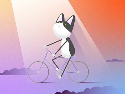 Biking to the Light adobe illustrator graphic design illustration