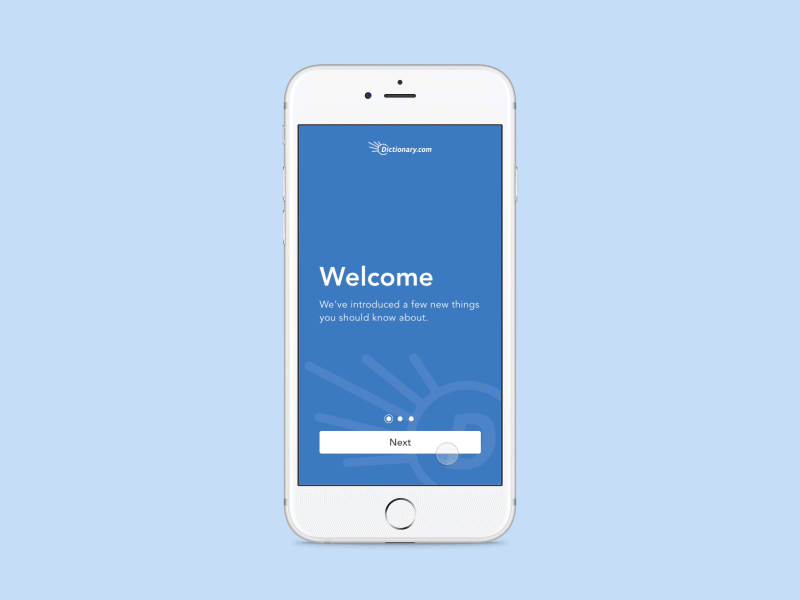 Dictionary.com Onboarding Concept concept interaction ios onboarding principle prototype ui ux