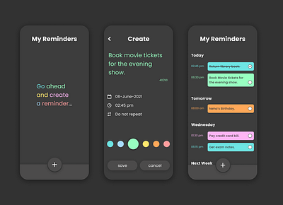 Minimalist Reminders App