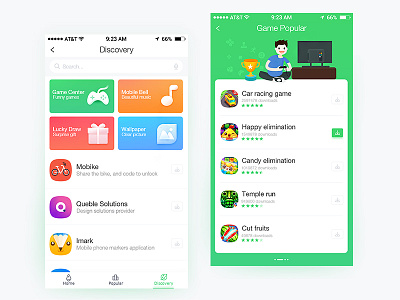 Zoeyshendesign app application market clean flat green icon illustrations interaction design ui zoeyshen