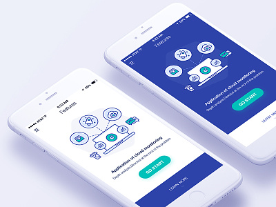 The APP page guide design by Zoeyshen animation chart dashboard data visualization graph graphic design guide page icon illustrations mobile monitoring web