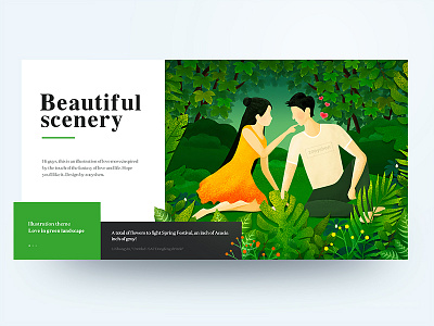 Illustration of web design brand design characters flat design green illustrations landing page typography ui ux user experience user interface web website