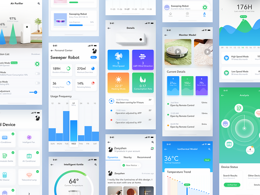 Smart Home Product Interface Design by Zoeyshen for RaDesign on Dribbble