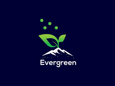 Evergreen Organic Logo Design graphic design green logo leaves logo design organic branding