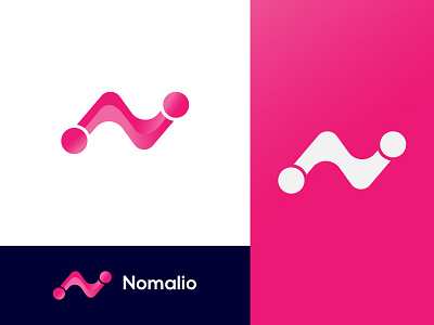 Nomalio Logo Design-N Modern Letter Logo branding graphic design