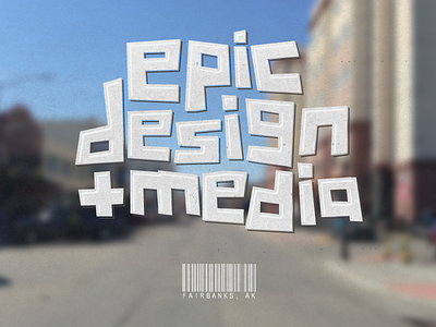 Epic Typography ak alaska barcode custom design fairbanks graphic design practice texture type typography