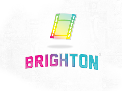 Brighton WIP design film logo movies production rainbow texture