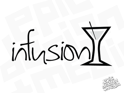 Infusion #2 bar design infusion logo lounge martini mock up wine