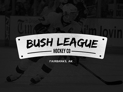Bush League Hockey Co. bush league bw design logo