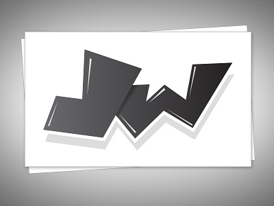 J. W. design illustrator jw logo name practice