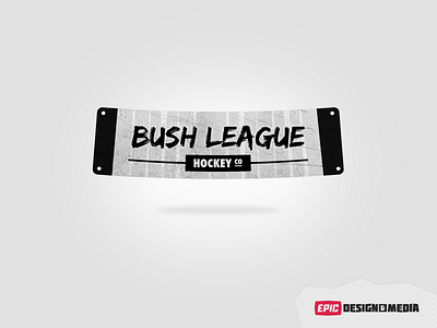 Bush League Hockey Co. #2 bush league bw design logo