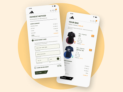 Adidas - Credit card checkouts adidas app application branding creditcardcheckout design dribbble figma mobileapp ui ui challenge uidesign uiuxdesigner