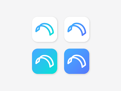 Bridge Me App icon 1 app bi blue branding bridge gradation icon ios logo purple symbol ui