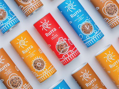 Rurra brand identity branding agency breakfast can cereals happy muesli packaging romania rurra sun symbold