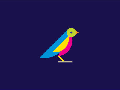 Bird Logo bird colors geometric icon minimal trendy