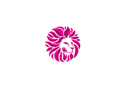 lionrose icon king lion magenta power rose strong