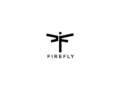 Firefly f fire fly logo monogram robot sport