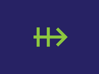Harrow arrow center geometric h impact minimal monogram
