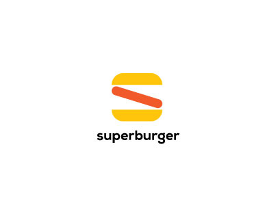 S burger burger delicious fast food minimal monogram super