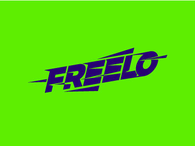 Freelo custom lettering logo speed type wind