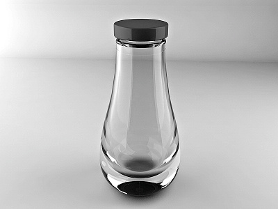 Waterdrop Bottle bottle render cinema 4d clear fluid organic shape pacakging transparency waterdrop