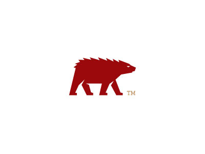 Bear bear geometric logo minimal saw sharp edges spikes wood wood industry
