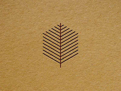 Square Leaf cell digital geometric leaf lines logo square symbol symetric